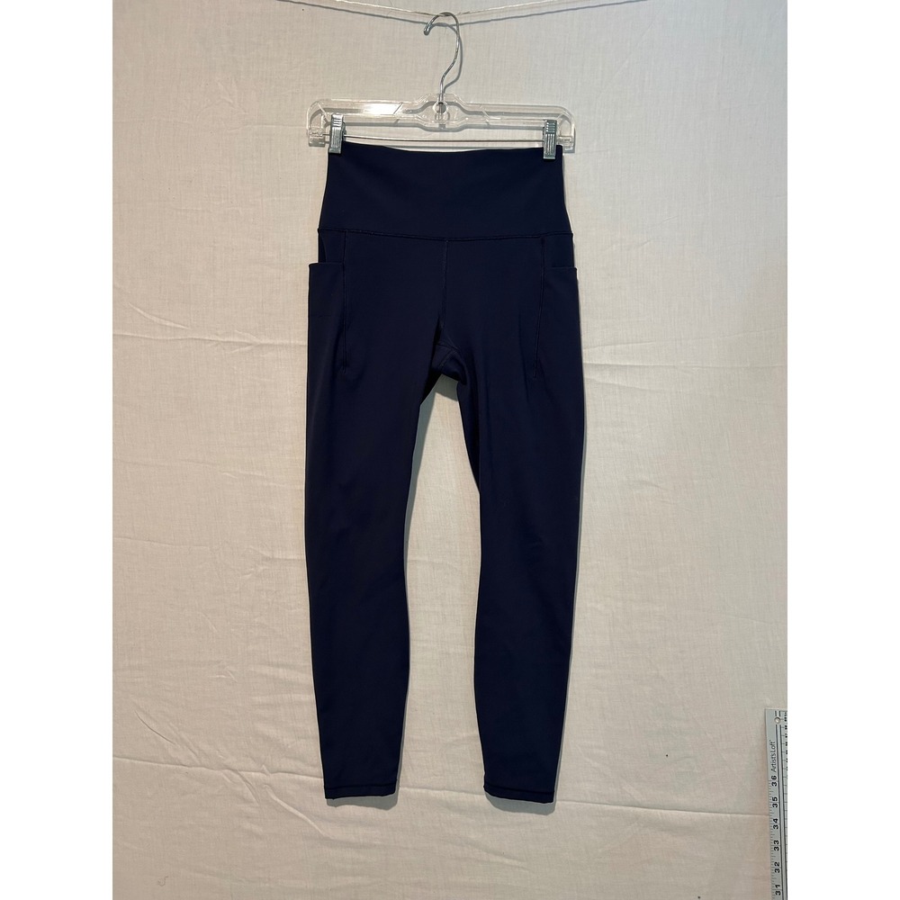 Spyder Active Womens Navy Blue High Waisted Pocket Leggings Small SP666